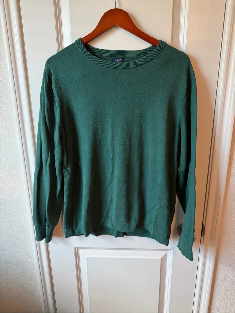 ⚡️J. Crew Long-Sleeve Crewneck Top — Forest Green 100% Cotton